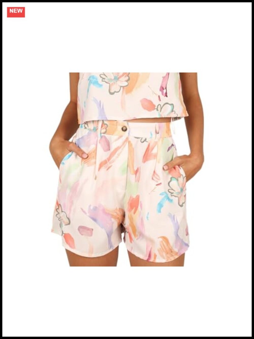 Petal & Pup High Waisted Floral Linen Shorts